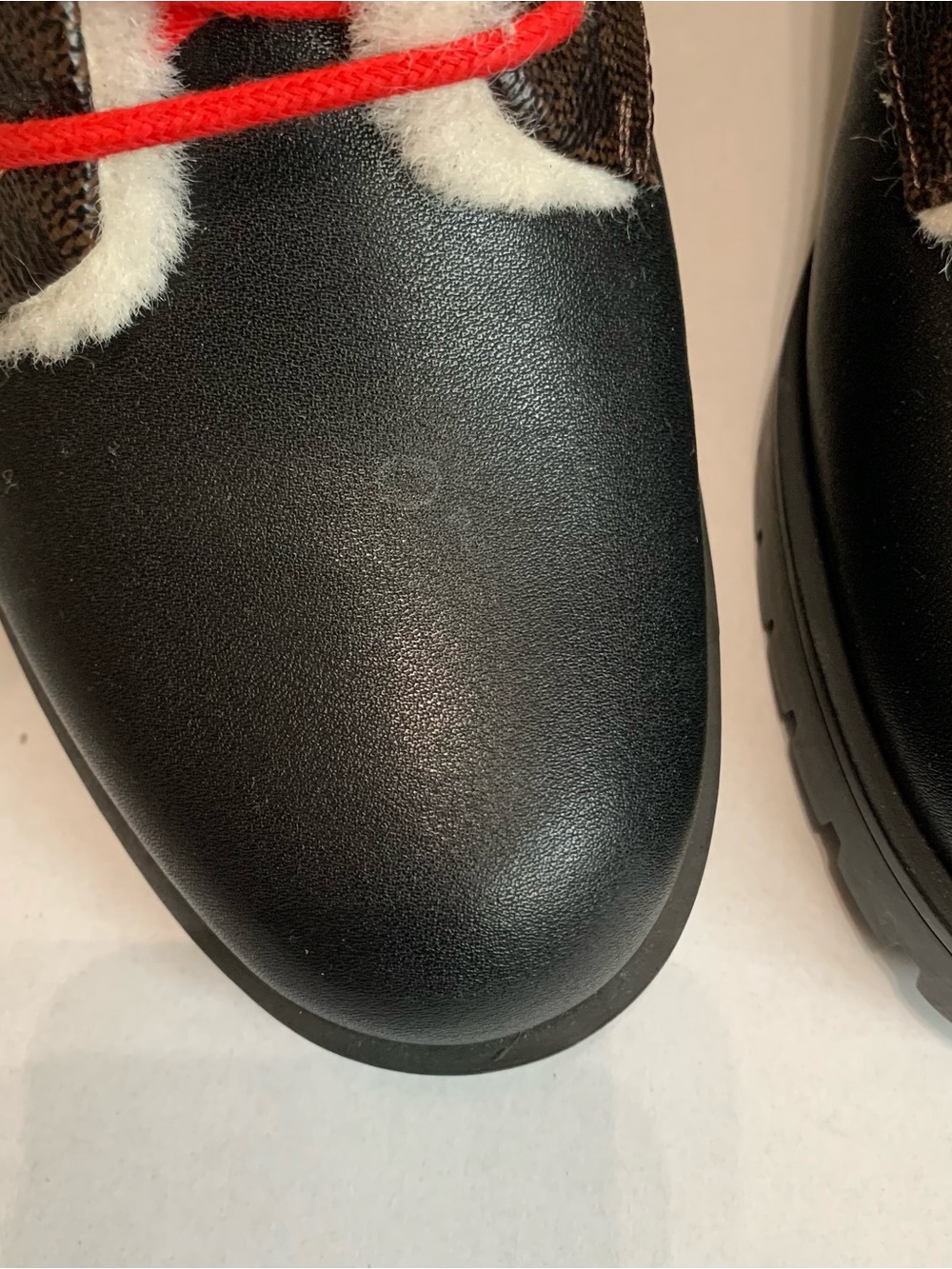 Coach Women's Size 8 Lorraine Booties Signature Leather Black/Mahogany Monogram - Picture 5 of 8